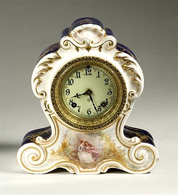 Lot 3597 - Louis XV Style Gilt Decorated Ceramic Mantel...
