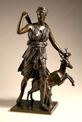 Lot 3610 - Bronze Figure of Diana the Huntress Cast by...