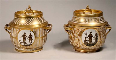 Lot 1505 - Pair of English Porcelain Covered Fruit...