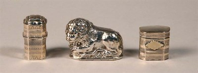 Lot 1374 - Three Continental Silver Boxes Late 18th...