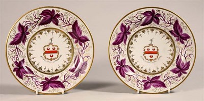 Lot 1487 - Pair of Worcester Barr, Flight & Barr Armorial...