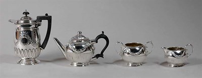 Lot 1375 - Assembled George IV Silver Four-Piece Tea and...