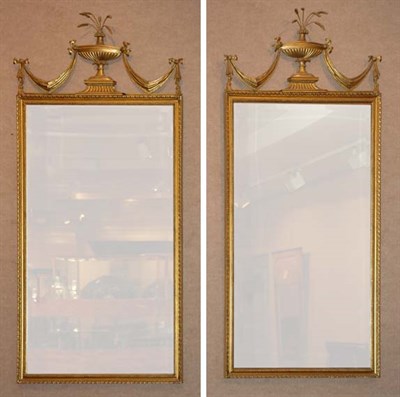 Lot 348 - Pair of George III Style Gilt-Wood Mirrors...
