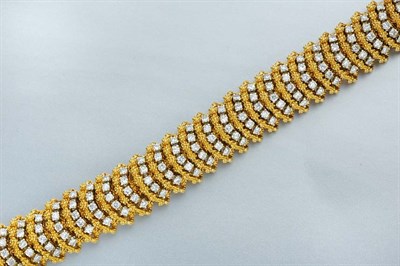 Lot 296 - Gold and Diamond Bracelet