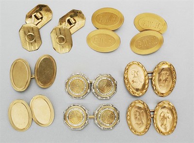 Lot 36 - Five Pairs of Cufflinks