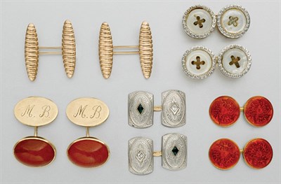Lot 70 - Five Pairs of Cufflinks