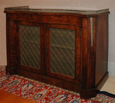 Lot 351 - Regency Style Brass Mounted Mahogany Credenza...