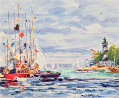 Lot 3079 - Georges Yoldjoglou French, b. 1935 Breezy Day...
