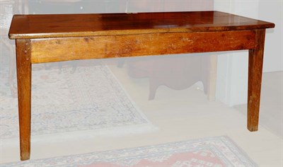 Lot 4355 - Provincial Fruitwood Three-Drawer Farm Table...