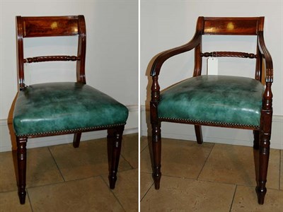 Lot 4171 - Set of Six Regency Style Mahogany Dining...