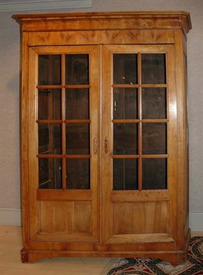 Lot 4205 - Provincial Style Fruitwood Glazed Door Cabinet...