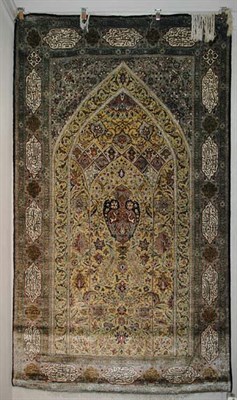 Lot 4601 - Qum Silk Rug Central Iran, contemporary The...