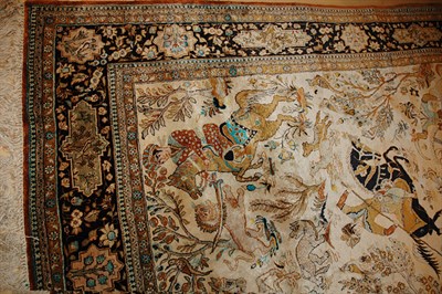 Lot 4618 - Qum Silk Rug Central Iran, contemporary The...
