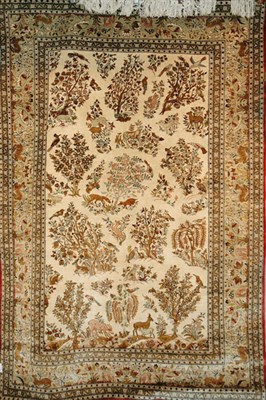 Lot 3714 - Qum Silk Rug Central Iran, contemporary The...