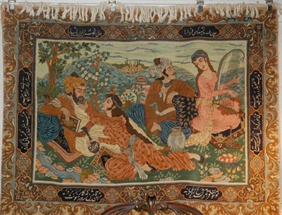 Lot 567 - Tabriz Pictorial Rug Northwest Iran, second...