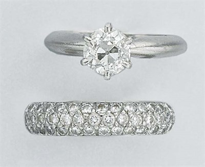 Lot 35 - Diamond Ring and Band Ring