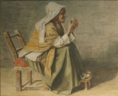 Lot 3038 - W.B. Johnstone Scottish, 19th Century Seated...