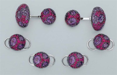 Lot 287 - Amethyst and Ruby Dress Set