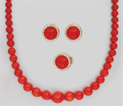 Lot 30 - Group of Coral Jewelry