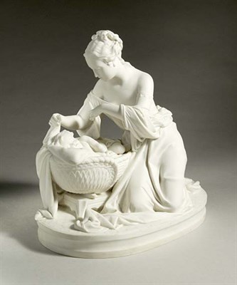 Lot 3618 - Parian Figural Group of a Mother and Child...