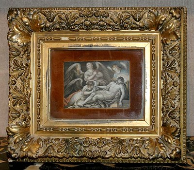 Lot 3619 - Framed Religious Painting on Ivory 19th...