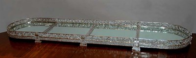 Lot 3600 - Louis XVI Style Silver Plated Mirrored Plateau...