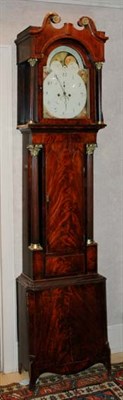 Lot 4473 - English Mahogany Tall Case Clock Height 7 feet...