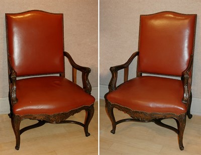 Lot 4383 - Pair of Regence Style Armchairs