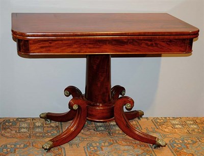 Lot 4164 - Regency Style Mahogany Fold-Over Card Table...