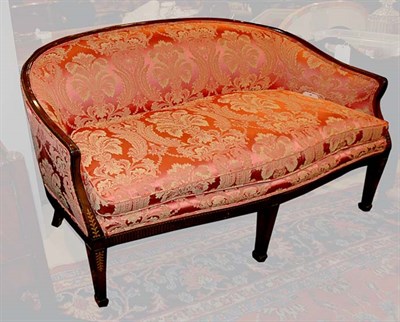 Lot 4404 - Georgian Style Mahogany Settee Length 54 inches.