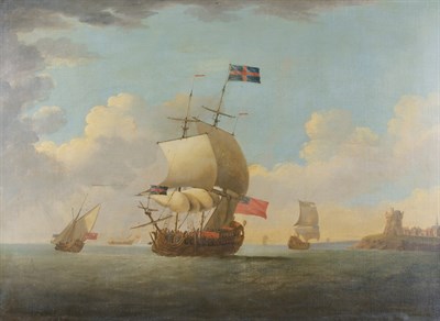 Lot 35 - Follower of Willem van de Velde Ships Off...