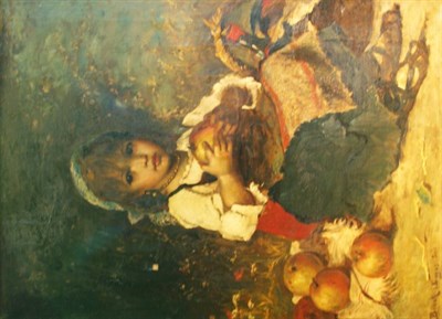 Lot 3075 - Lajos Bruck Hungarian, 1846-1910 Little Girl...