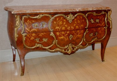 Lot 3626 - Louis XV Style Gilt-Metal Mounted Marquetry...