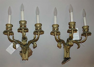 Lot 3424 - Set of Four Louis XVI Style Gilt-Metal...