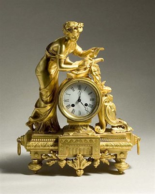 Lot 3686 - Louis XVI Style Gilt-Metal Figural Mantel...