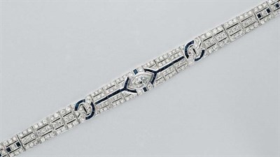 Lot 179 - Diamond and Sapphire Bracelet
