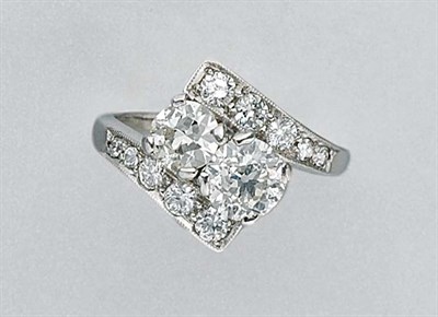 Lot 16 - Diamond Crossover Ring