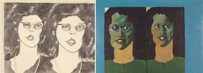 Lot 153 - Karl Wirsum American, b. 1939 Double Portrait...