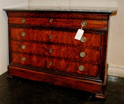 Lot 4169 - Charles X Style Marble Top Mahogany Commode...