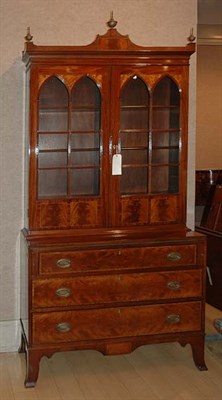 Lot 4554 - Federal Style Inlaid Mahogany Secretary...