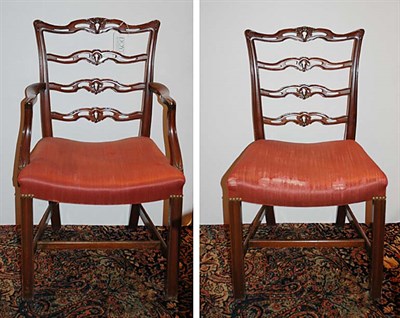 Lot 4162 - Set of Eight George III Style Mahogany Dining...