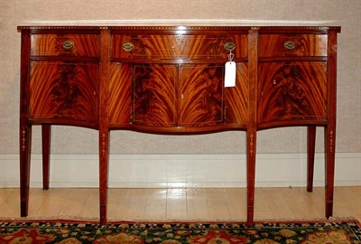 Lot 4189 - Federal Style Inlaid Mahogany Sideboard Height...