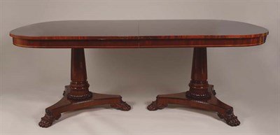 Lot 3715 - George III Style String Inlaid Mahogany Double...