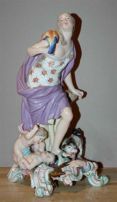 Lot 3671 - Meissen Porcelain Figural Group Modeled as a...