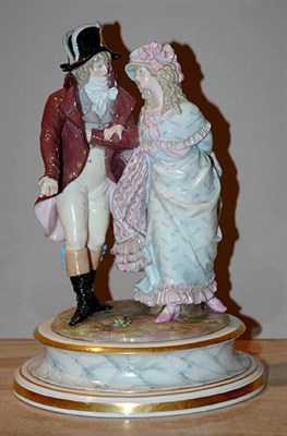 Lot 3672 - Meissen Porcelain Figural Group of a Courting...