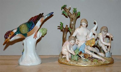 Lot 3674 - Meissen Porcelain Figural Group Modeled as a...