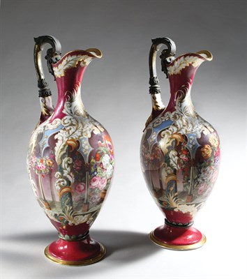 Lot 3385 - Pair of Paris Porcelain and Gilt-Bronze Ewers...