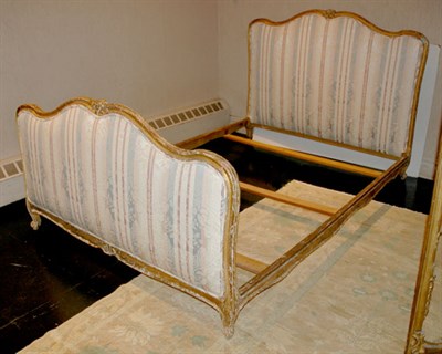 Lot 3632 - Louis XV Style Carved Gilt-Wood Bedstead The...