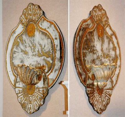 Lot 4185 - Pair of Neoclassical Style Gold Painted Wood...