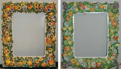 Lot 230 - Pair of Italian Floral and Fruit Decorated...